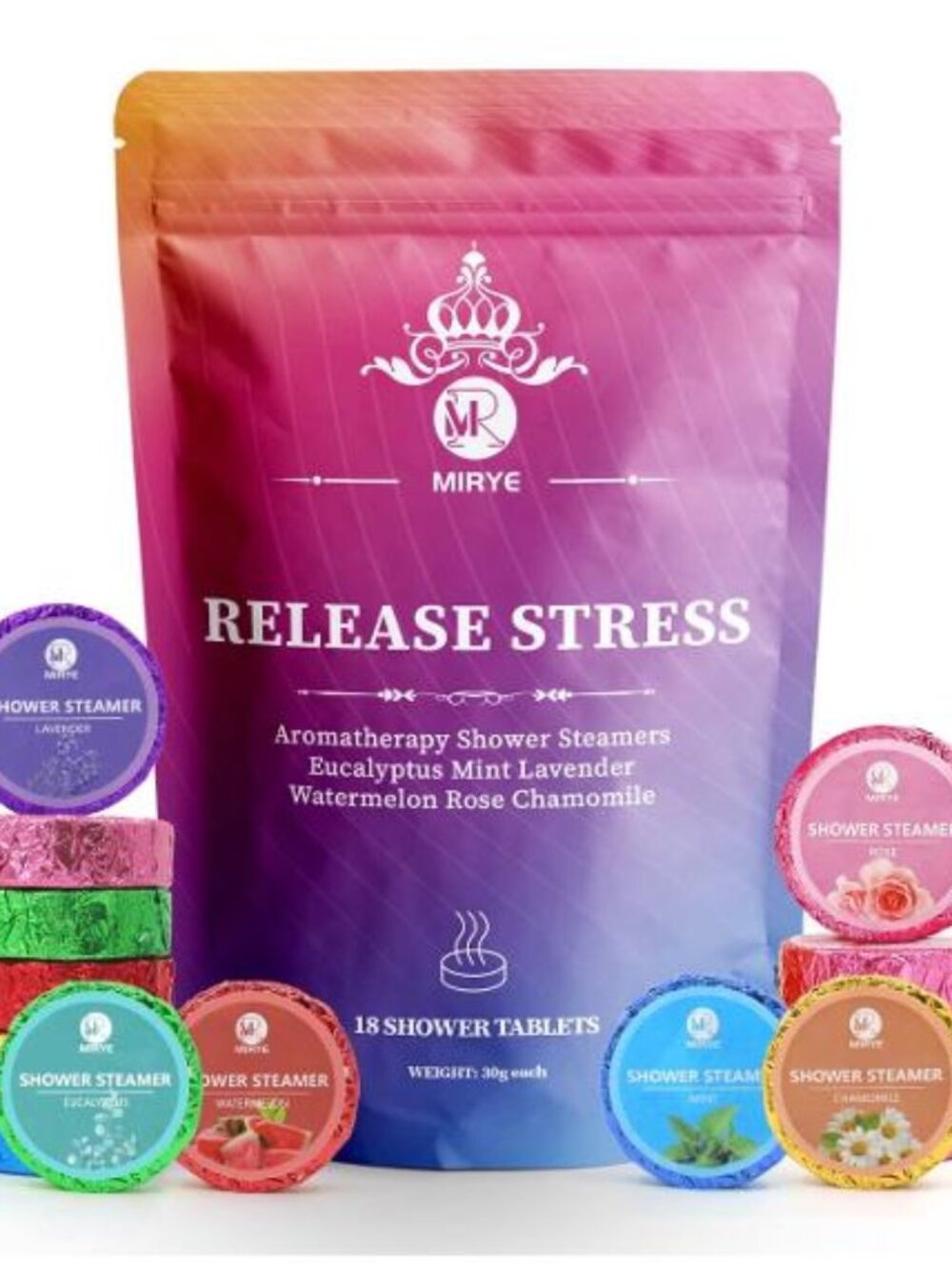 NWT - MR MIRYE Shower Steamers Aromatherapy Organic Essential Oil, 18-Pack